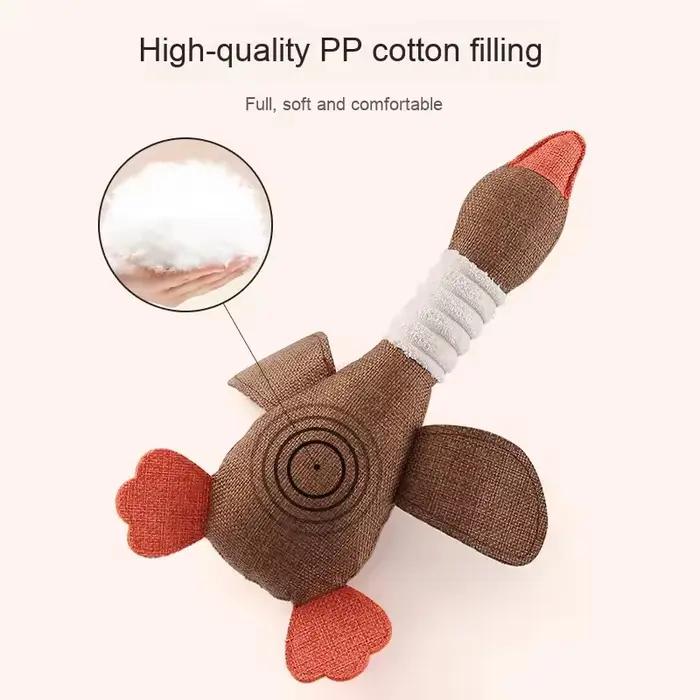 Jouet de canard en peluche écologique pour chien