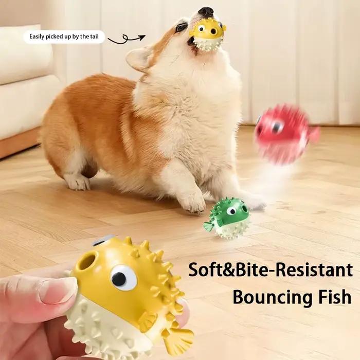 Jouet pour chien en forme de poisson rebondissant