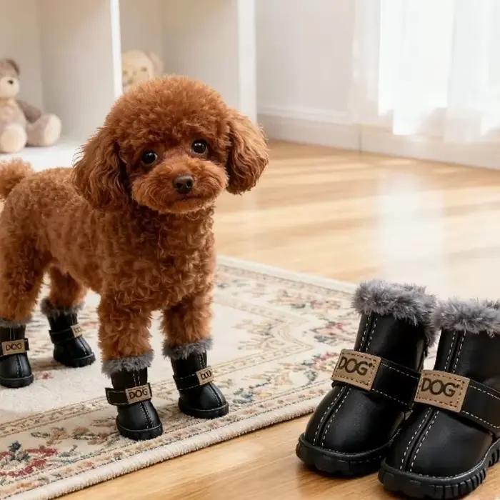 Bottes chaudes en PU pour chien