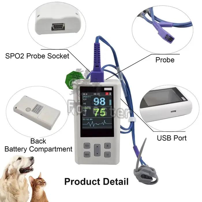 Moniteur portable d'oxymètre de pouls pour la fréquence cardiaque et la saturation en oxygène