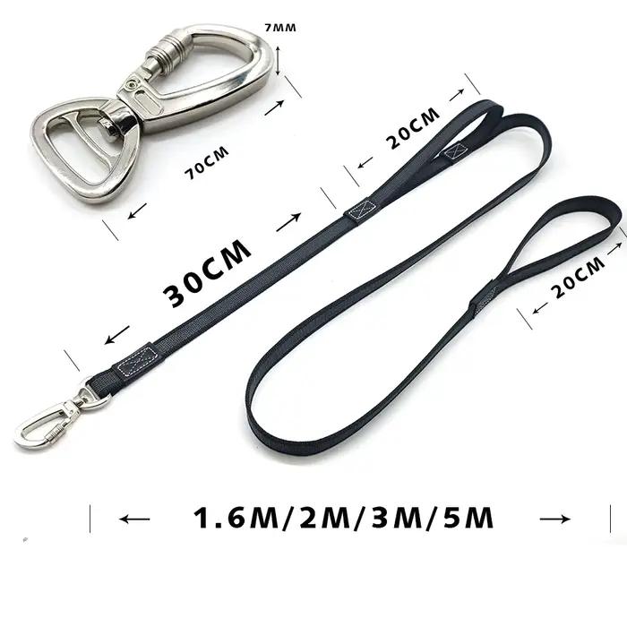 Laisse pour gros chien 2M 3M 5M Anti-évasion double poignées sangles pour animaux de compagnie 1.6M corde en caoutchouc
