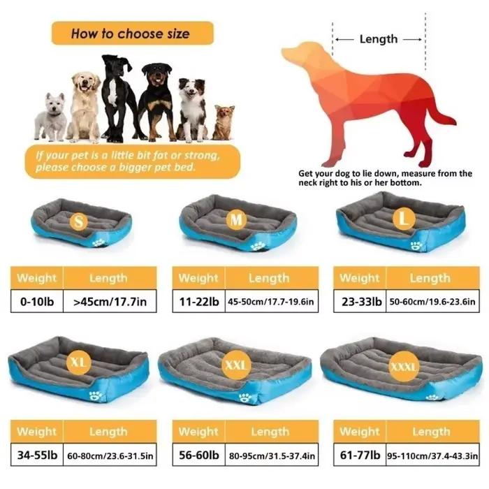 (S-3XL) grand lit pour chien chat 8 couleurs chaud confortable maison