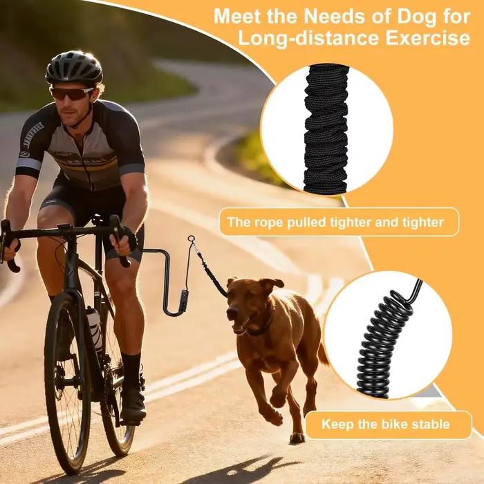 Laisse de vélo pour chien mains libres avec attache
