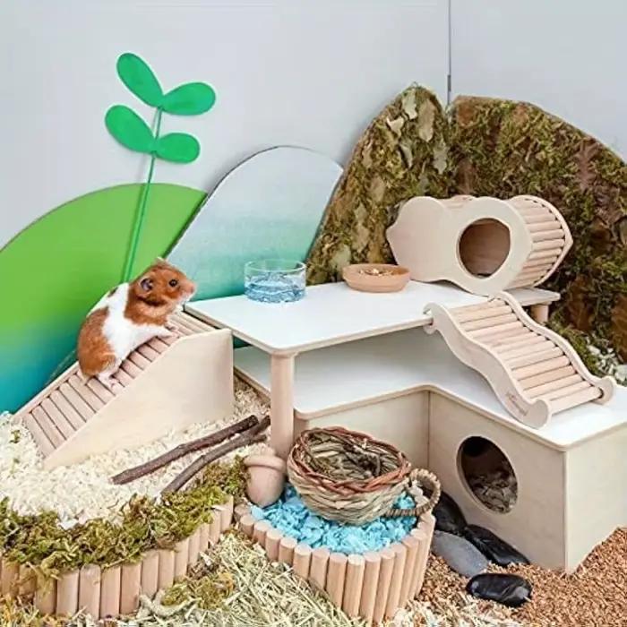 Maison pour hamster, petite échelle d'escalade pour animaux de compagnie pour hamsters