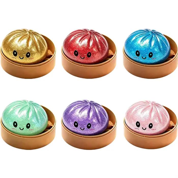 Jouet anti-stress en forme de panier de buns simulés