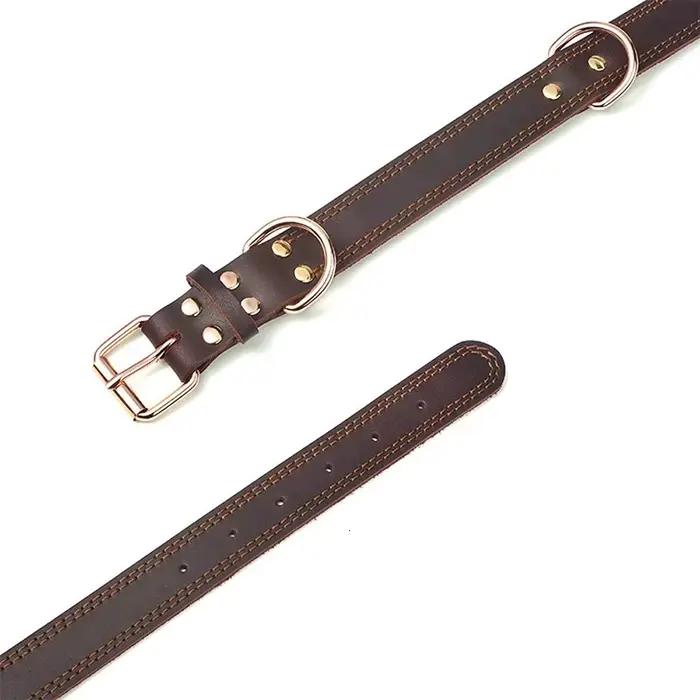Collier pour chien en cuir véritable de qualité