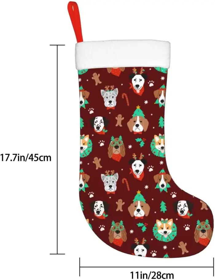 Bas de noël en forme de chien mignon