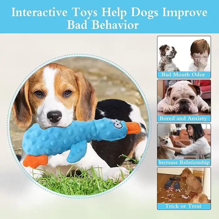 Jouets pour chiens en peluche douce en forme de canard pour petits chiots