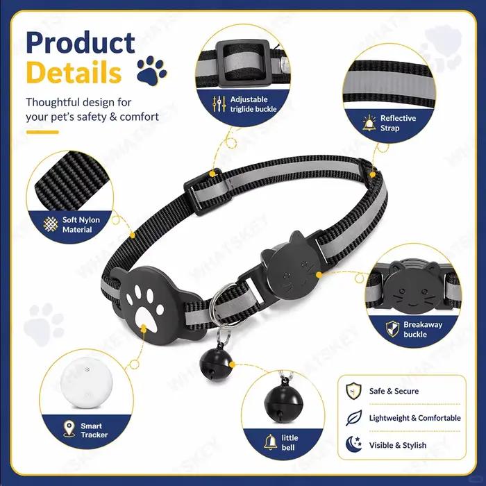 Collier Ajustable pour Animaux de Compagnie avec Traceur GPS Google Find My Android - Kits de Localisation