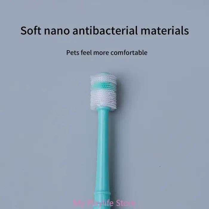 Brosse à dents en silicone pour petit animal de compagnie