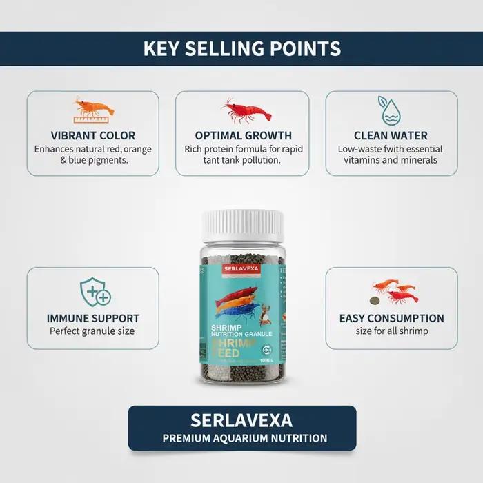 Aliment pour crevettes SERLAVEXA 100ml - Granulés nutritionnels de qualité supérieure