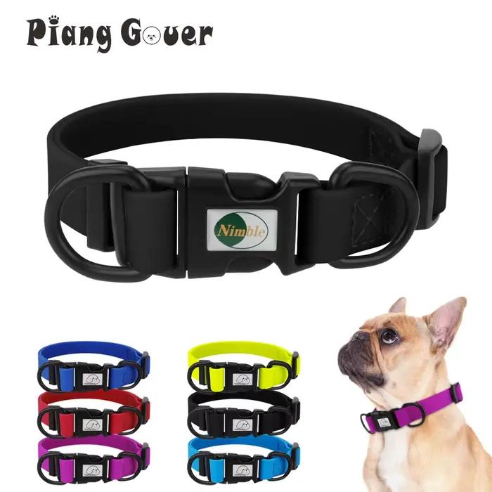 Collier réglable en PVC imperméable pour animal de compagnie