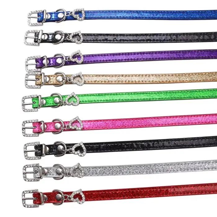 Sangle de cou en cuir souple pour animal de compagnie