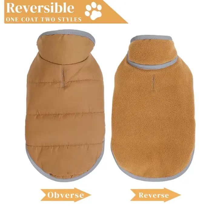 Manteau d'hiver réversible pour chien