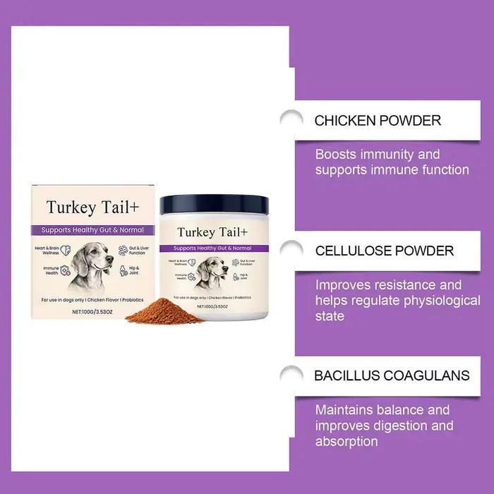 Poudre Probiotique Saveur Bacon pour Chiens – Équilibre de la Flore Intestinale