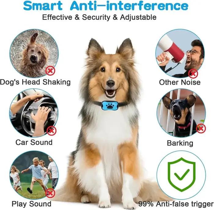 Nouveau dispositif Anti-aboiement chien de compagnie USB Rechargeable chiens collier d'entraînement ultrasons arrêter