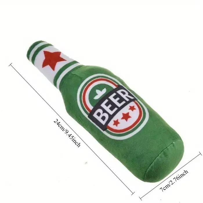 Jouet pour chien réaliste en forme de bouteille de bière