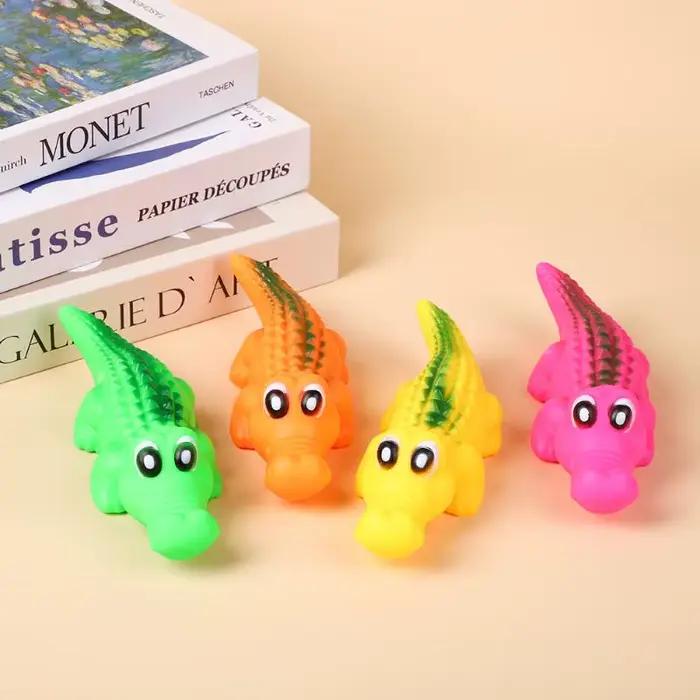 Jouet pour chien en caoutchouc crocodile qui couine