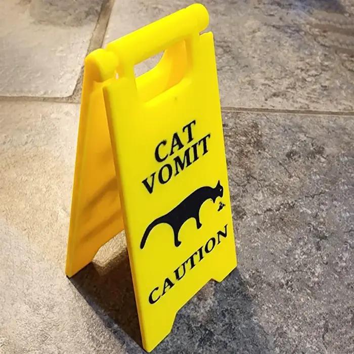 Panneau d'avertissement créatif pour chien et chat
