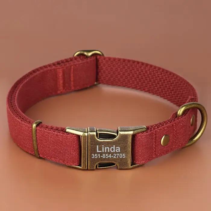 Collier de chien personnalisé colliers de chiens en nylon durables