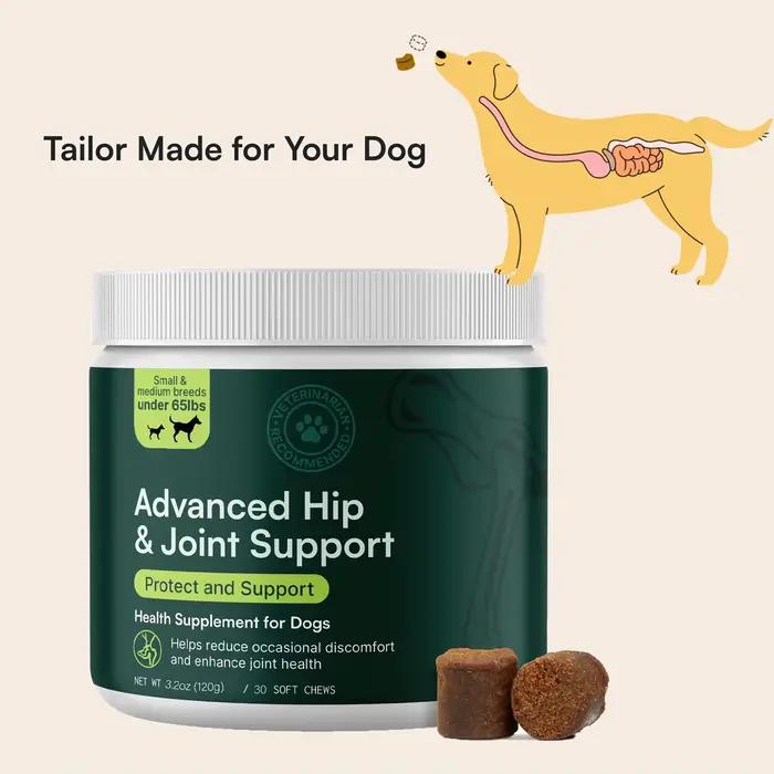 Complément avancé pour les hanches et les articulations des chiens avec glucosamine
