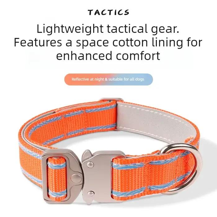 Collier anti-évasion réglable pour animaux de compagnie avec boucle pour la promenade en extérieur
