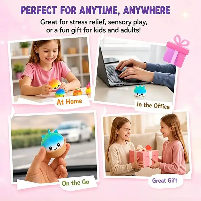 Jouet Squishy Géant Licorne Bao Bun à Remontée Lente