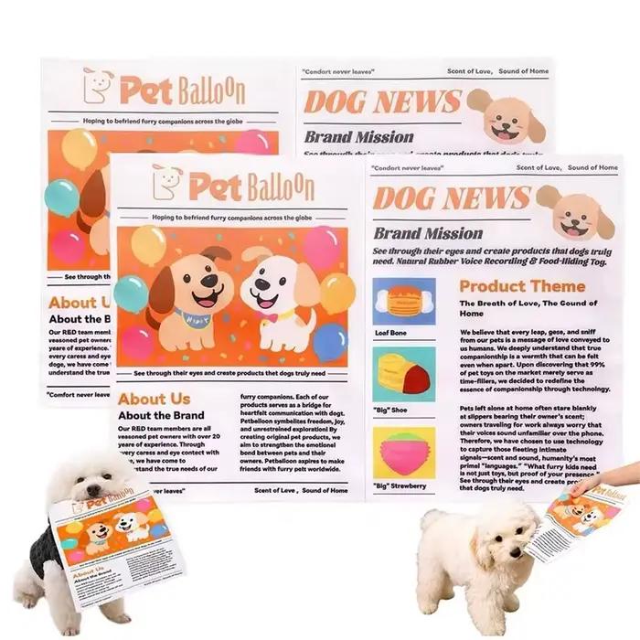 Jouet pour chien en forme de journal indestructible