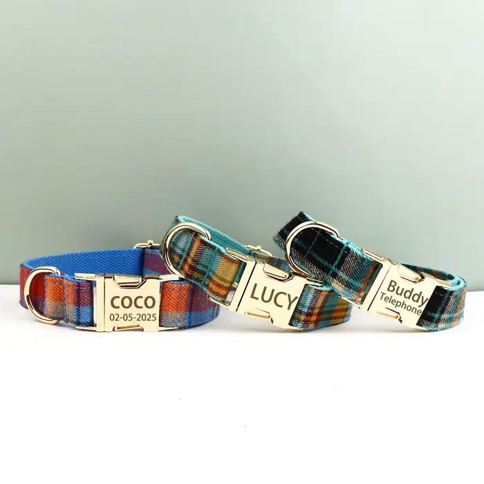 Collier pour chien au Design à carreaux à la mode