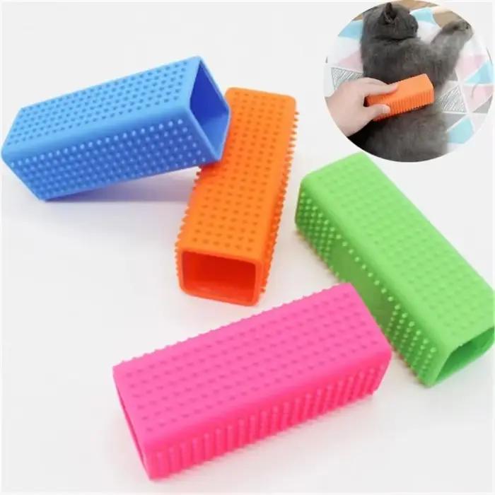 Silicone creux en caoutchouc chien brosse à cheveux dissolvant voitures meubles tapis vêtements nettoyant