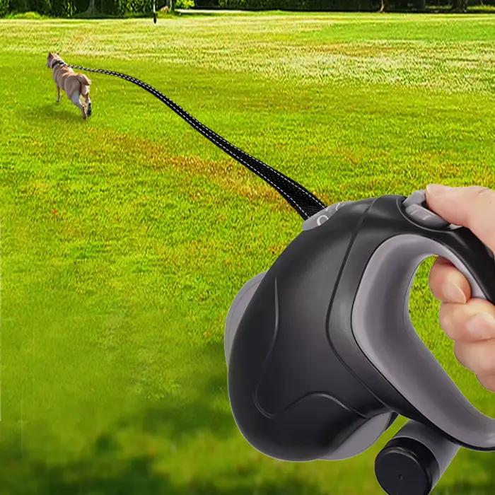 Laisse rétractable pour chien de 10 mètres avec rotation à 360° ° Poignée antidérapante et sans nœuds