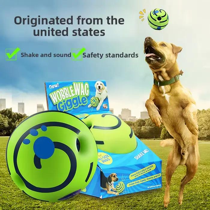 Jouets pour chiens : Balle interactive Wobble Wag Giggle Glow