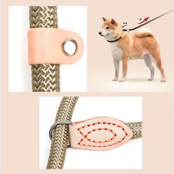 Collier d'entraînement pour chien anti-émeute en nylon main P corde étendue épaissie incassable