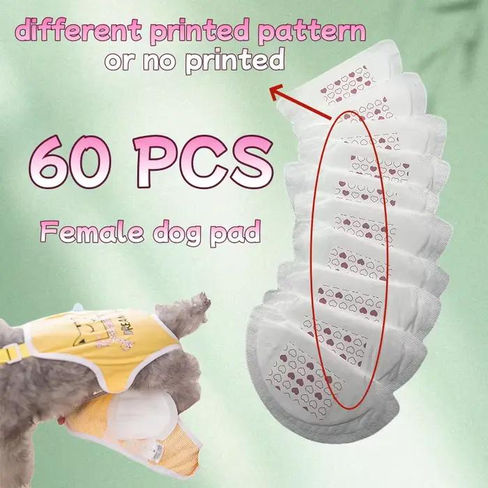 30/60/100 pièces coussin physiologique pour animaux de compagnie chiens période menstruelle couches jetables pantalons