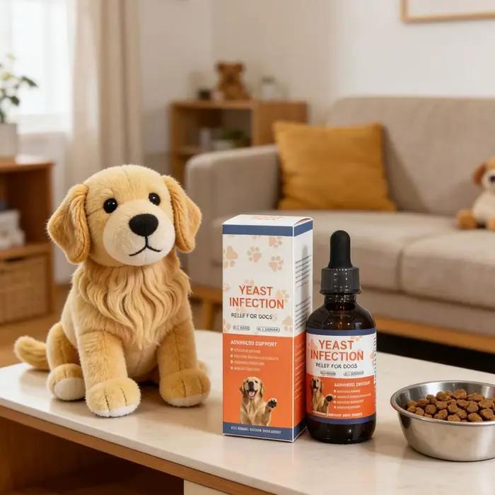 Gouttes apaisantes pour la peau contre les démangeaisons chez le chien