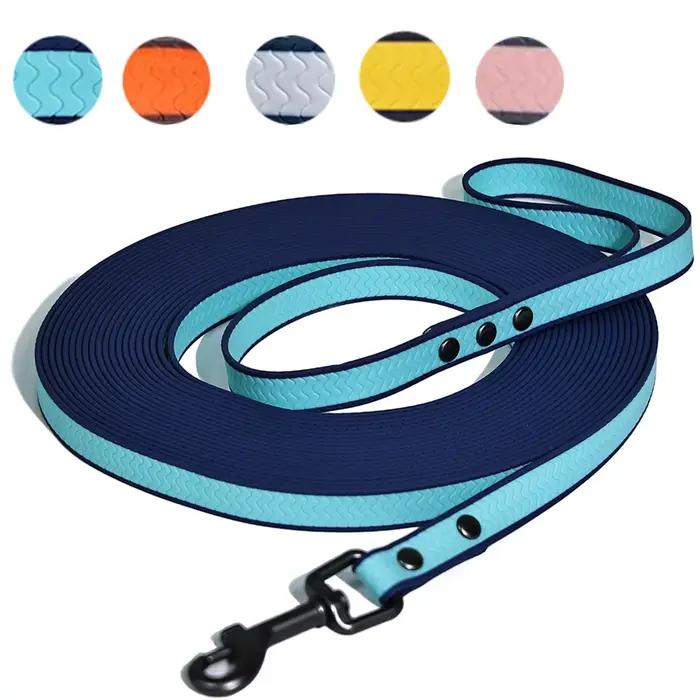 Laisse de dressage pour chien en PVC ondulé antidérapant de 2 mm d'épaisseur