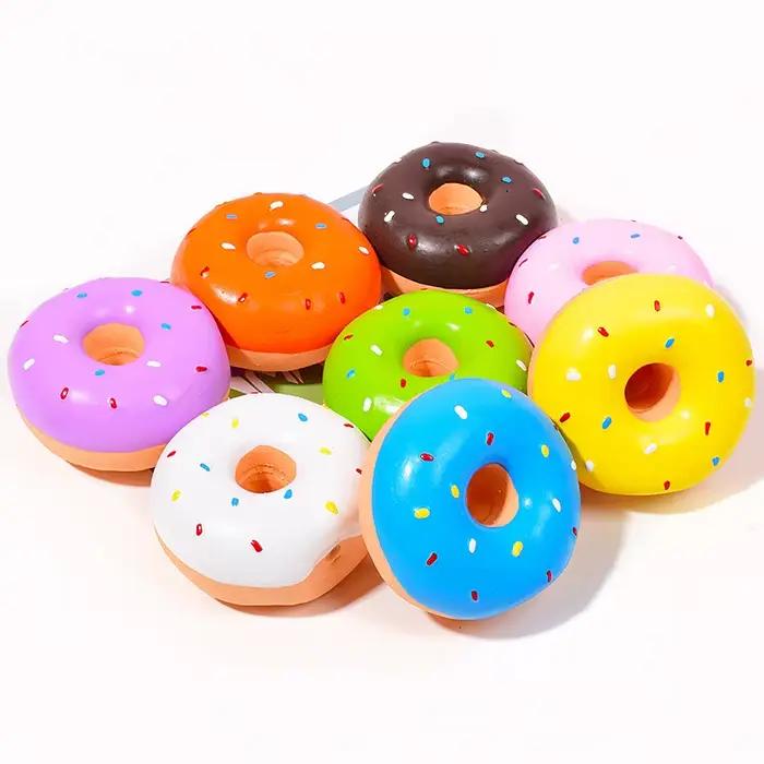 Nouveau Donut chien jouet à mâcher jouets sonores Simulation beignets meulage nettoyage soulagement des dents
