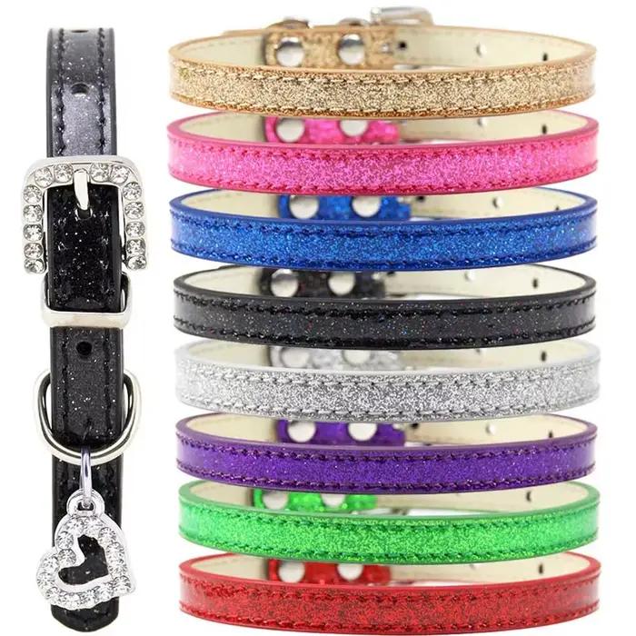 Sangle de cou en cuir souple pour animal de compagnie