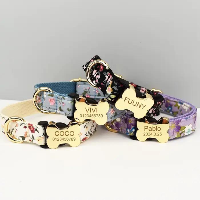 Collier de chien gravé personnalisé de qualité supérieure pour chiens de petite