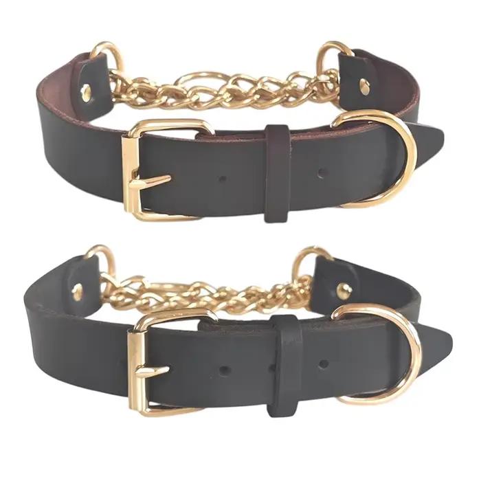 Collier pour grand chien en cuir véritable
