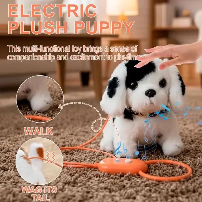 Chaud drôle aboiement en peluche chien jouet laisse électrique marche