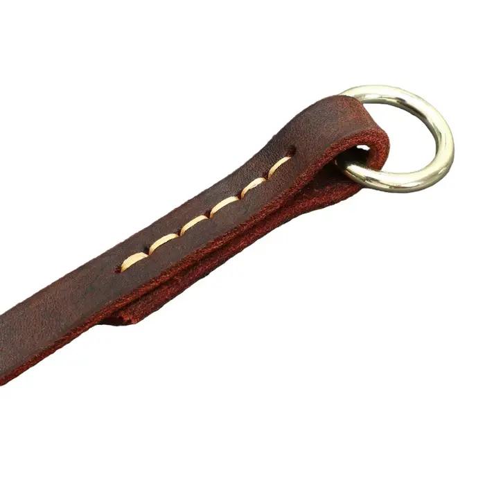 Collier de chien en cuir véritable confortable