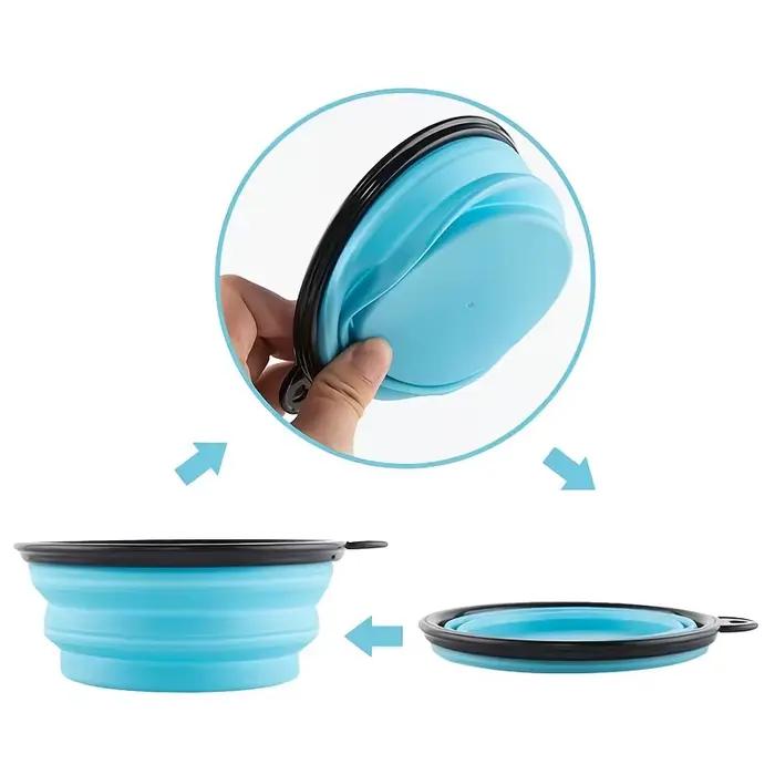 Bol de nourriture pour animaux de compagnie Portable bol TPR Durable