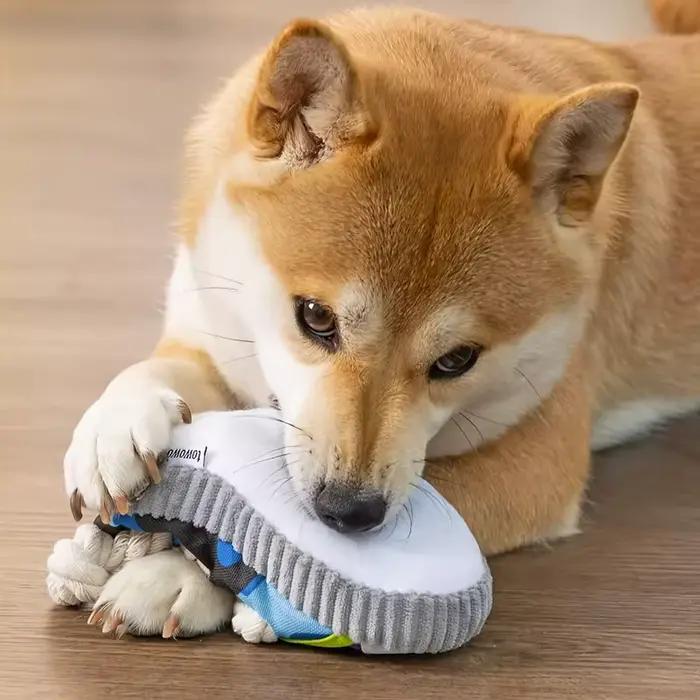 Jouet pour chien en toile avec nœud en corde