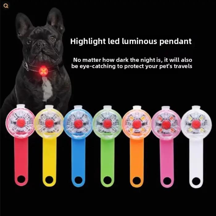 Collier de chien lumière LED USB Rechargeable étanche Anti perte sécurité clignotant pendentif pour chiens chats animaux de compagnie nuit marche réfléchissant
