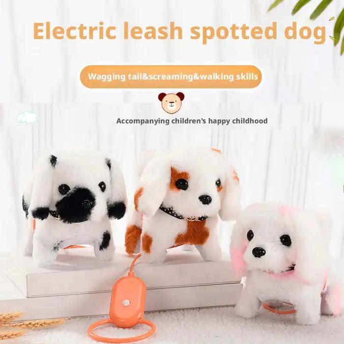 Chaud drôle aboiement en peluche chien jouet laisse électrique marche