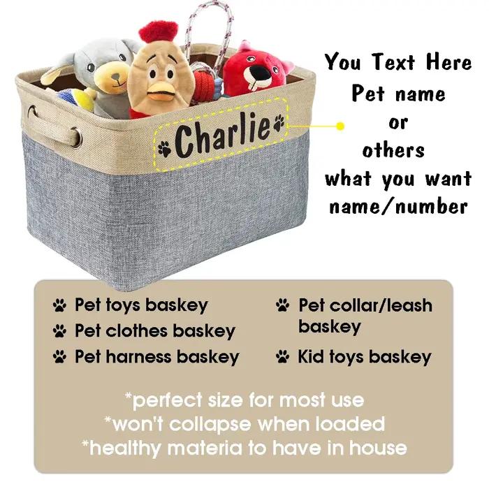 Panier de rangement personnalisé pour jouets de chien