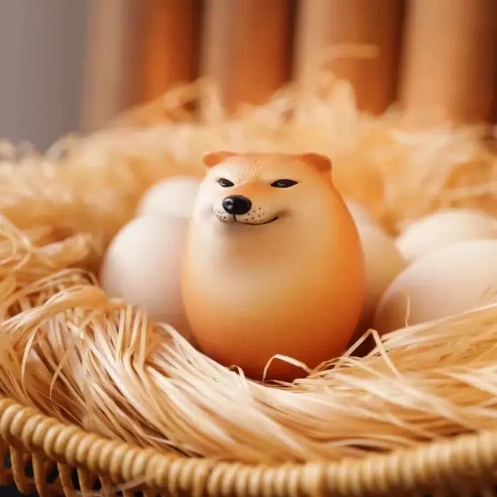 Jouets d'œufs spongieux pour chien! Shibako Egg Shiba Inu Egg Squishy à montée lente - Jouet oeuf de chien anti-Stress - Jouet de décompression d'oeufs de chien