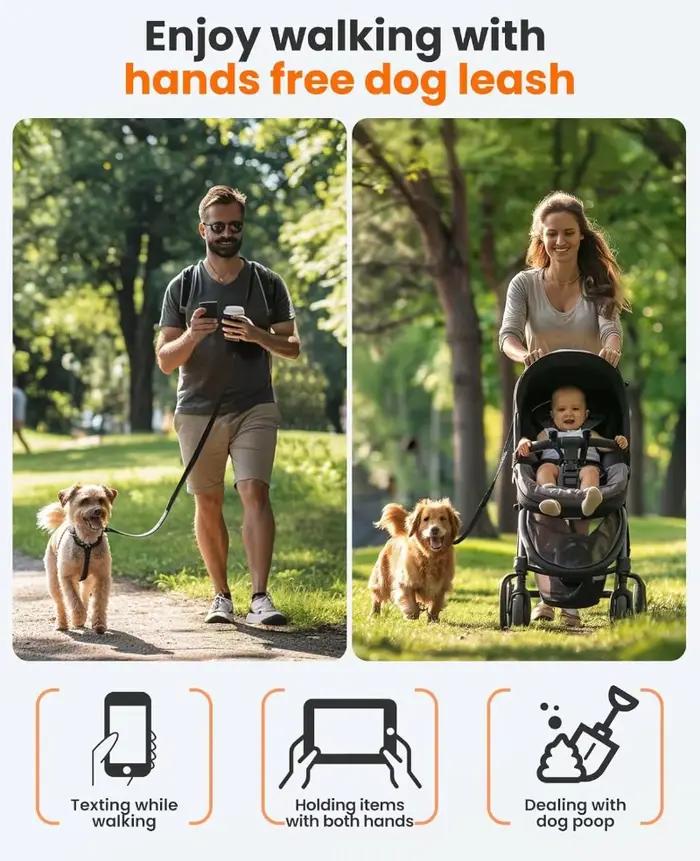 Laisse à bandoulière pour chien