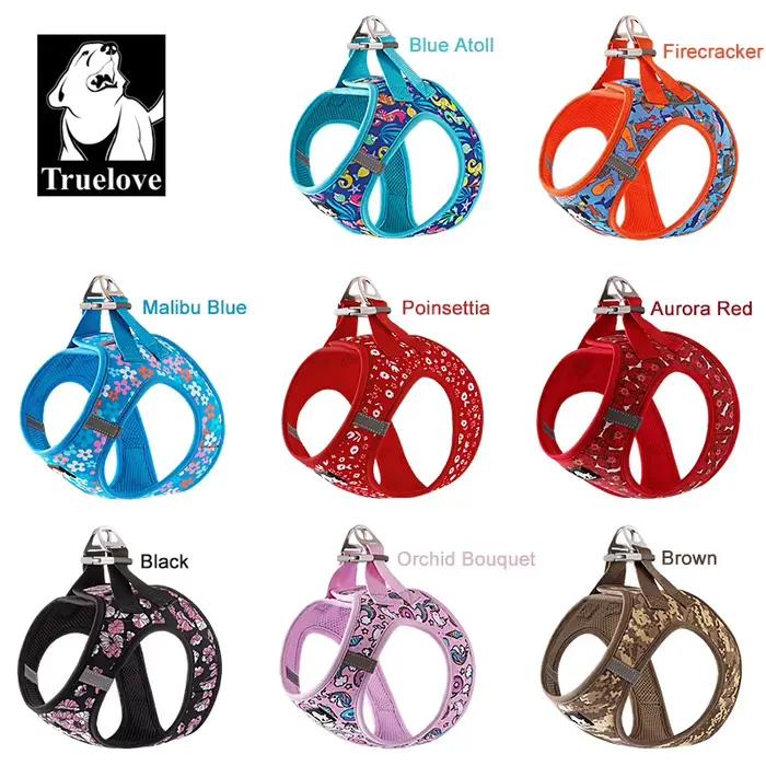 Truelove harnais pour animaux de compagnie maille d'air souple gilet réfléchissant réglable